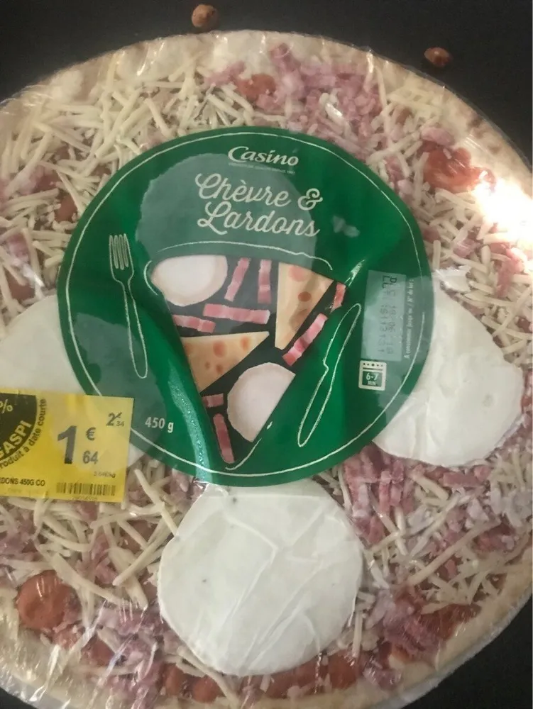 Pizza chevre et lardons