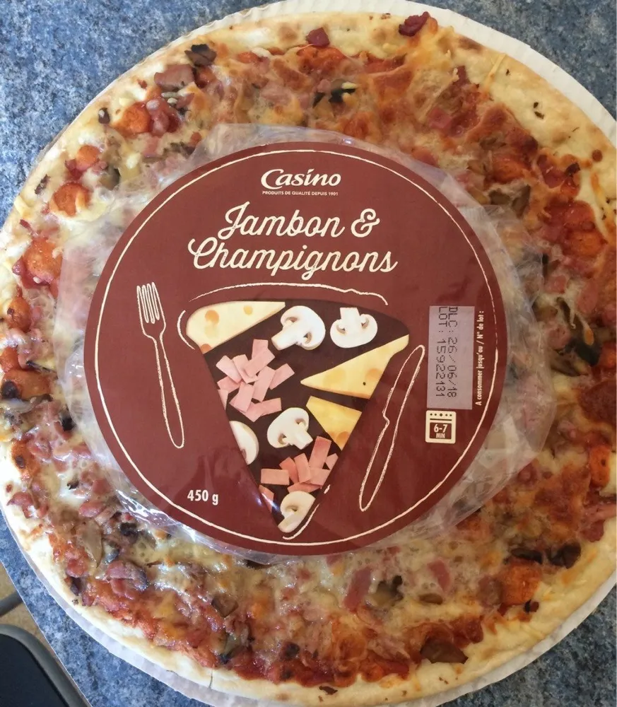 Pizza jambon champignons