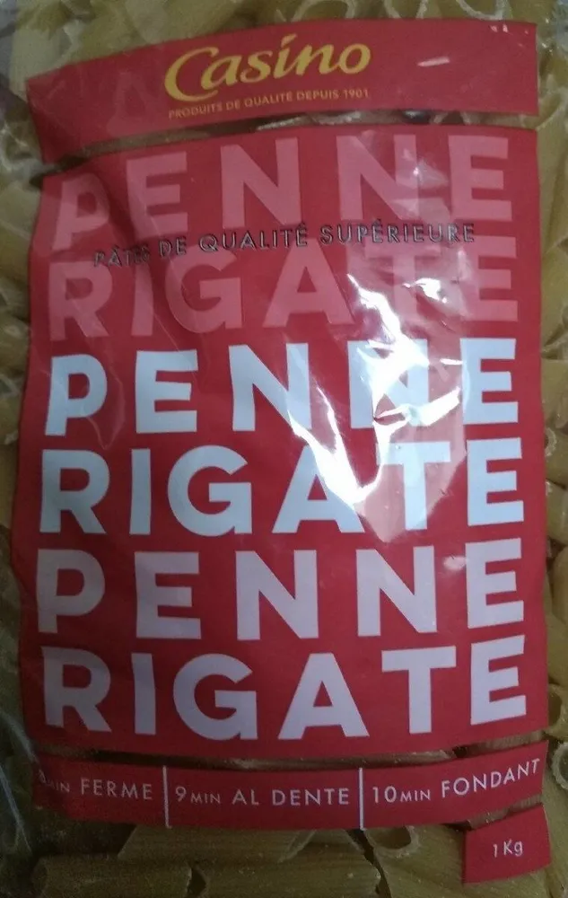 PENNE RIGATE Pâtes de qualité supérieure
