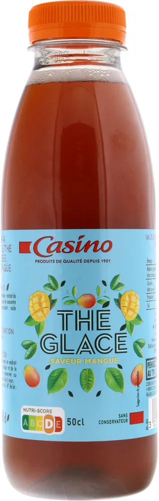 Thé glacé saveur mangue