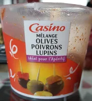 Mélange olives poivrons lupins