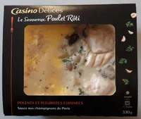 Le savoureux Poulet rôti polenta et pleurotes cuisinées - Sauce aux champignons de Paris