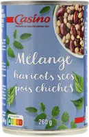 Mélange de haricots secs et pois chiches