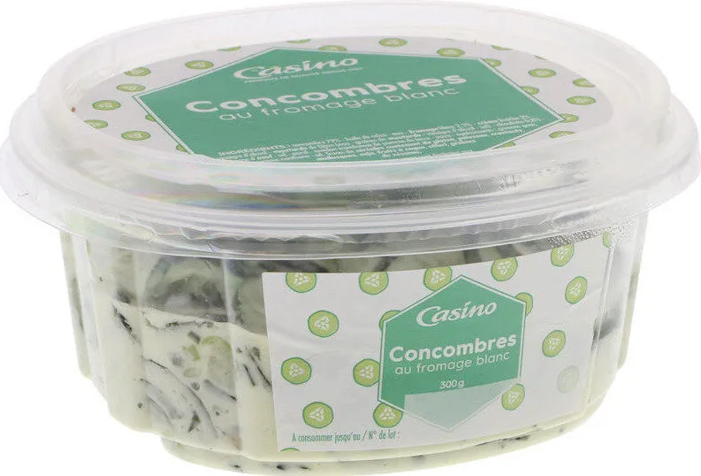 Concombre assaisonné au fromage blanc et ciboulette