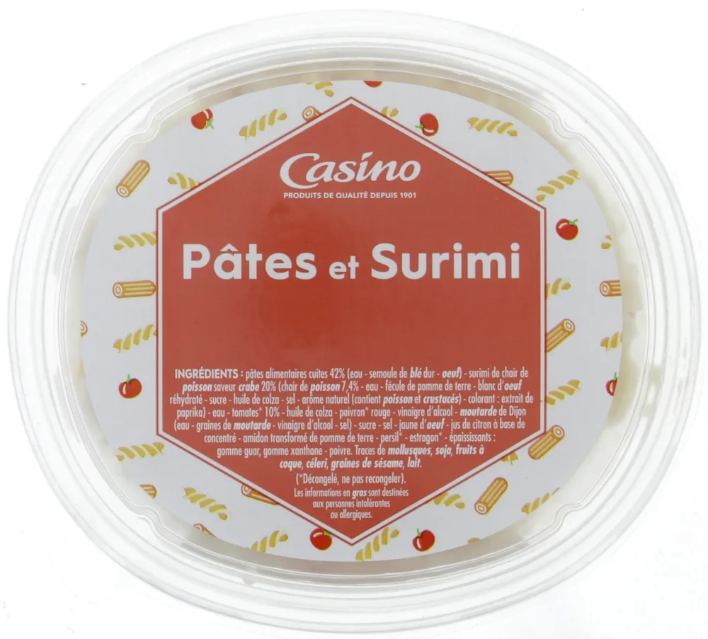 Salade pâtes et surimi