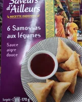 6 Samossas aux légumes sauce aigre douce