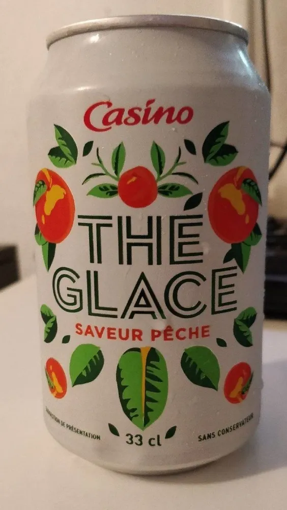 Thé glacé saveur pêche