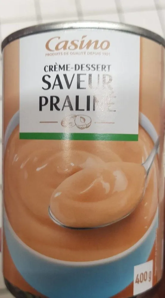 Crème dessert praliné