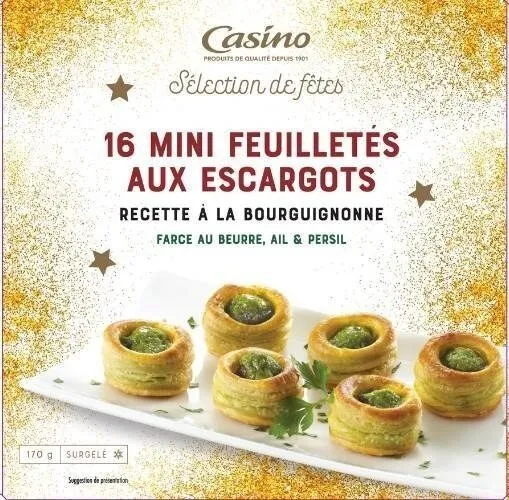 16 Mini feuilletés escargots