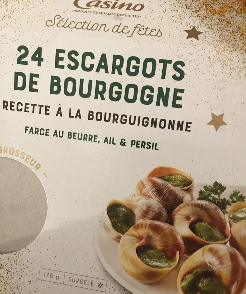 24 Escargots de Bourgogne - Recette à la Bourguignonne - Farce au beurre, ail & persil