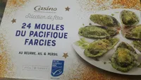 24 Moules du Pacifique farcies au beurre, ail & persil