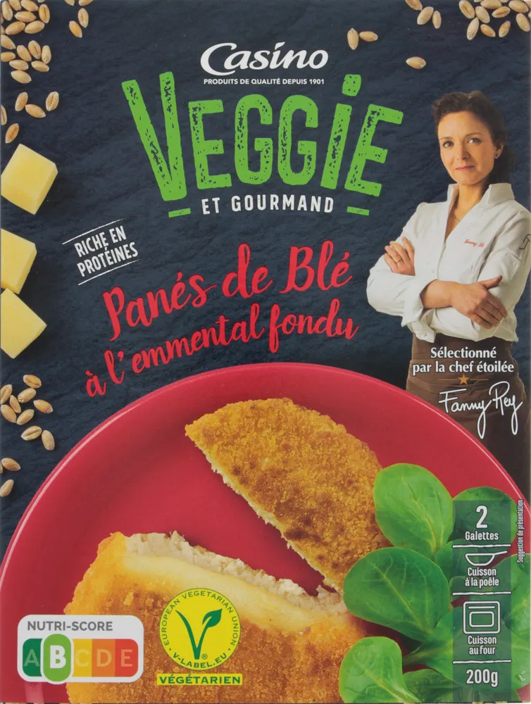 Veggie et gourmand Panés de blé à l'emmental fondu