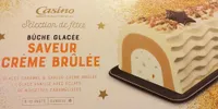 Bûche glacée Saveur crème brûlée