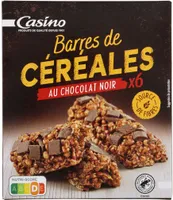 Barres de céréales chocolat noir casino