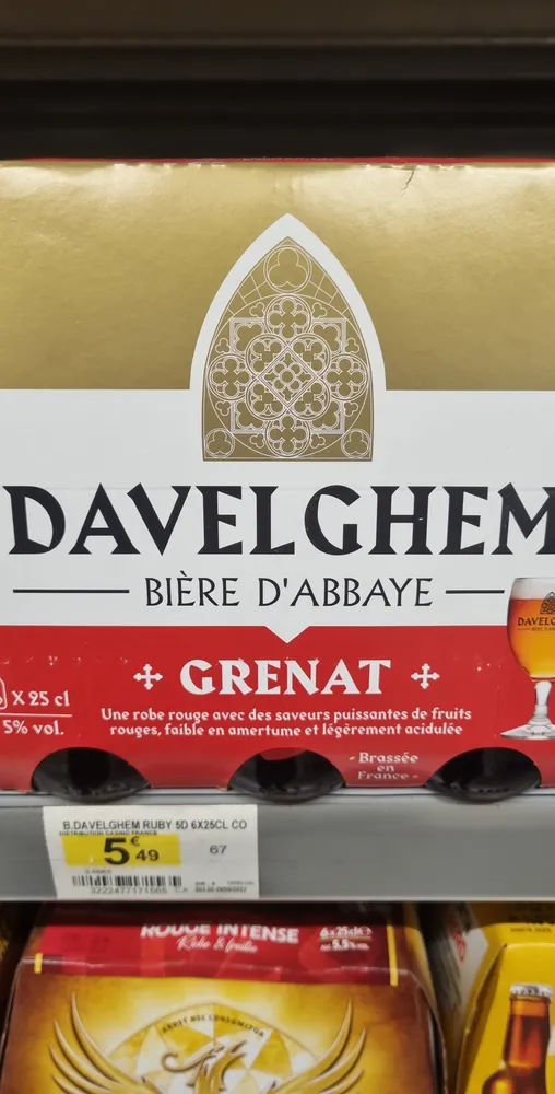 Bière Grenat d'Abbaye Davelghem 5%