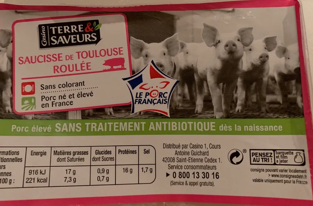 Saucisse de Toulouse roulée