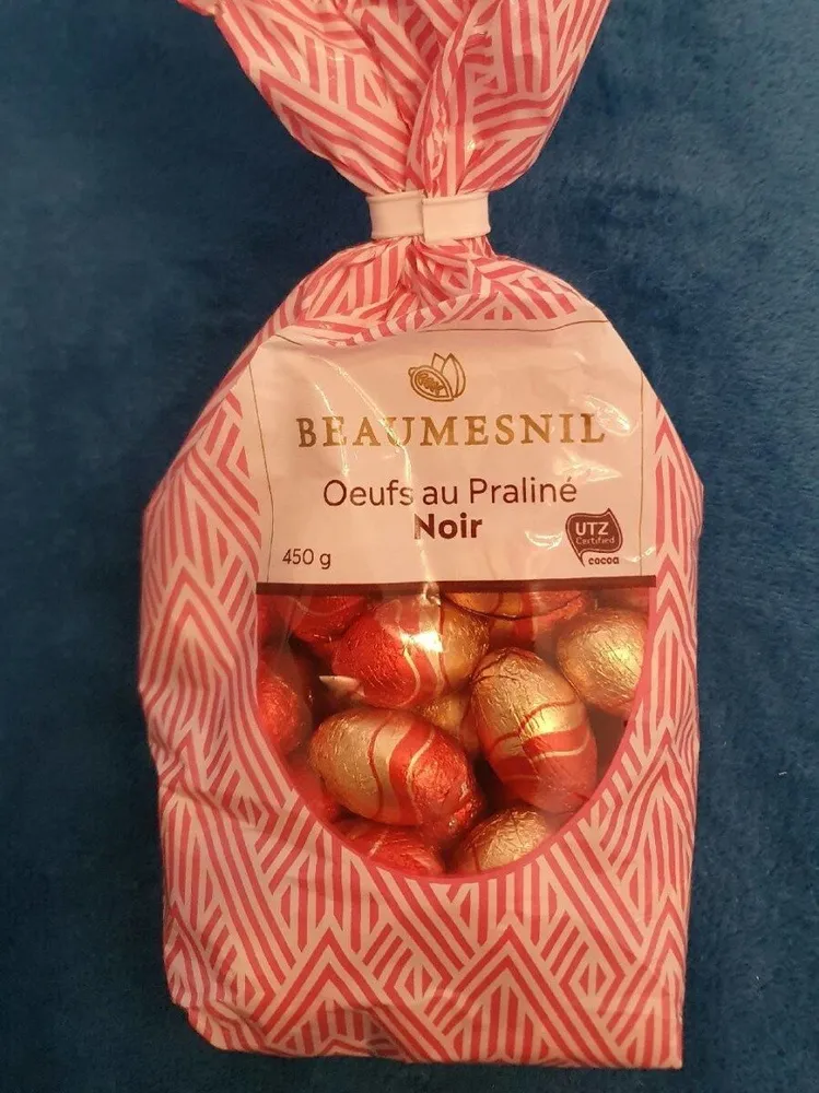 Sac œufs praliné noir