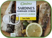 Sardines marinade citron, aux olives et au laurier