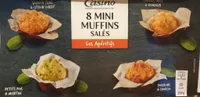 8 Mini muffins salés : Saumon fumé & citron confit - Chèvre, miel & romarin - Petits pois & menthe - Poivrons & chorizo