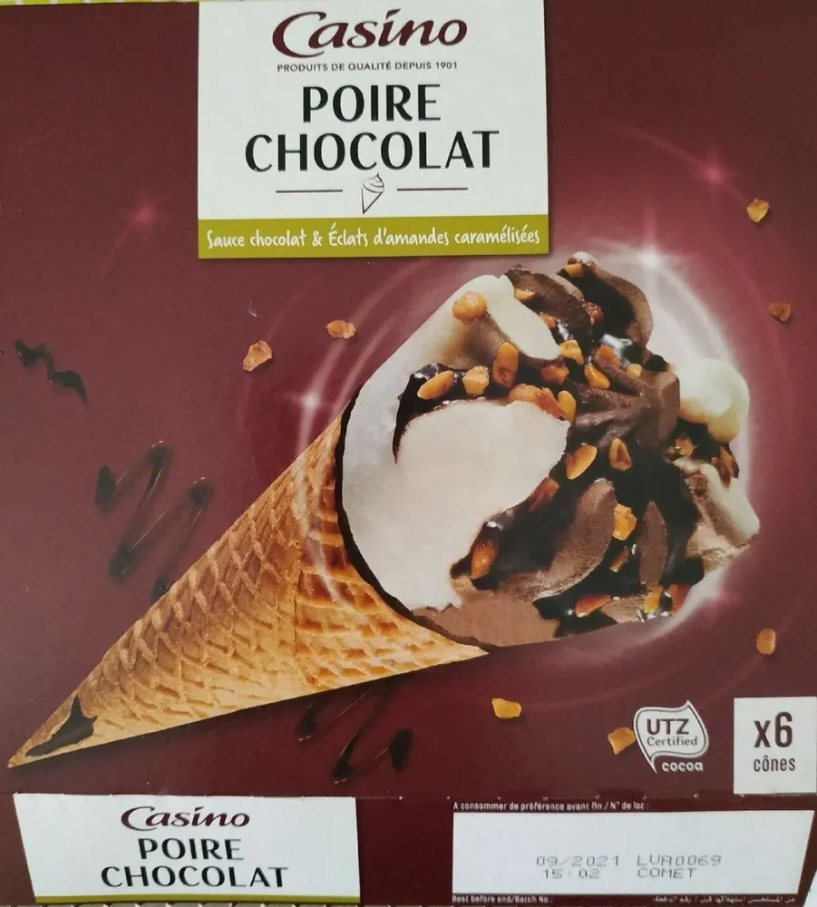 Cornets de glace Poire Chocolat