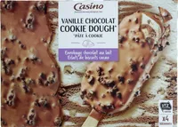 Maxi bâtonnets vanille chocolat cookie dough* (*pâte à cookie) - Enrobage chocolat au lait Eclats de biscuits cacao x4