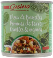Choux de Bruxelles, Pommes de terre, Carottes & Oignons