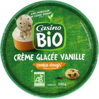Crème glace vanille cookie dough* (*pâte à cookie) Bio