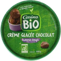 Crème glacée chocolat brownie dough* (*pâte à brownie) Bio