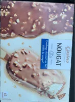 Maxi bâtonnets Nougat - Enrobage chocolat au lait éclats de nougats x4