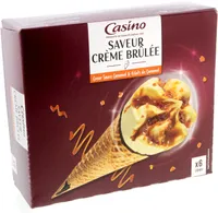 Cônes saveur crème brûlée