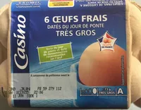 6 Œufs frais Datés du Jour de Ponte TRES GROS