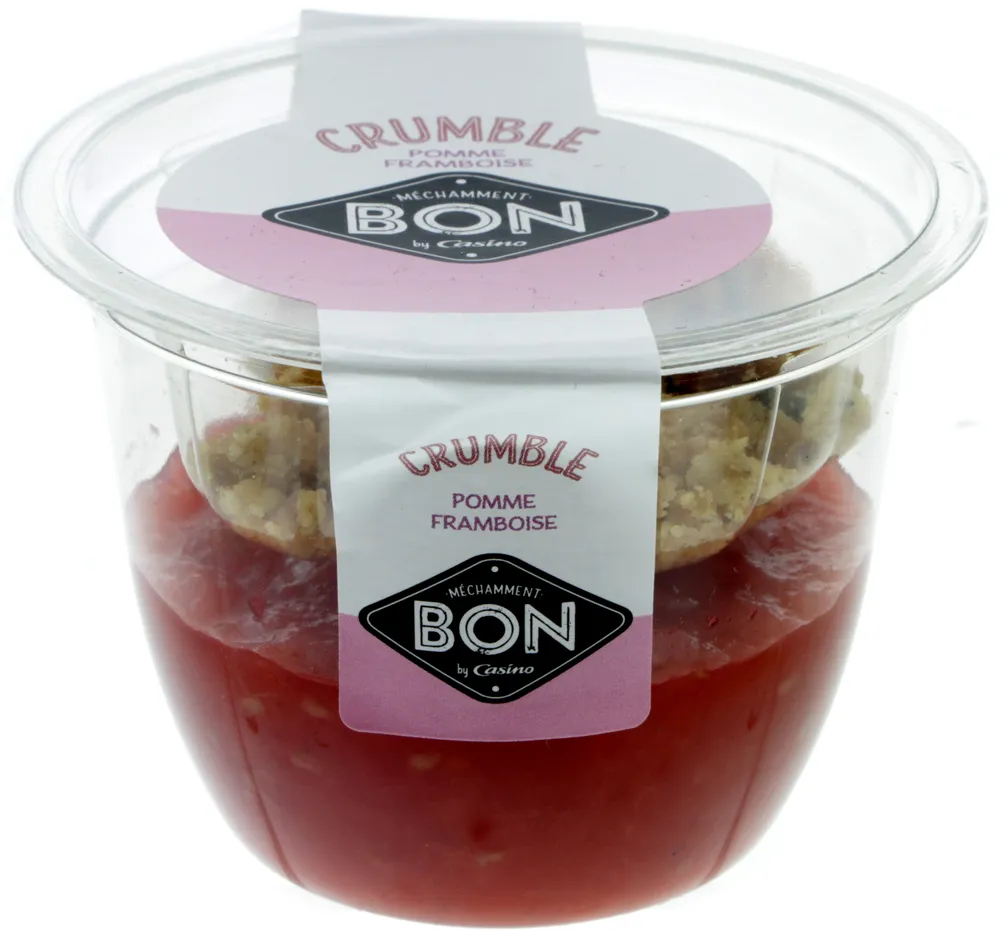Crumble pomme framboise