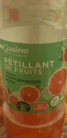 Pétillant de fruits saveur pamplemousse rose