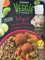 Falafels riz aux lentilles et legumes au curry