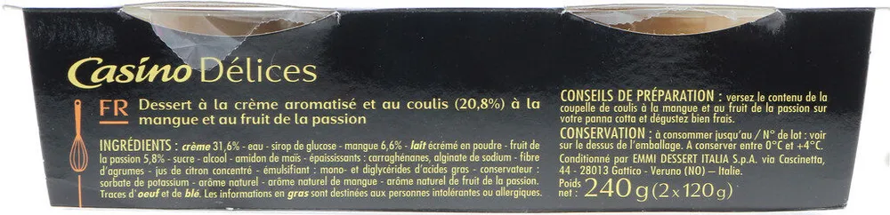 L'onctueuse panna cotta