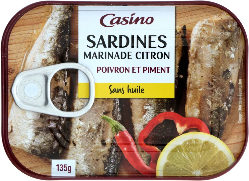 Sardines marinade poivron, citron et piment