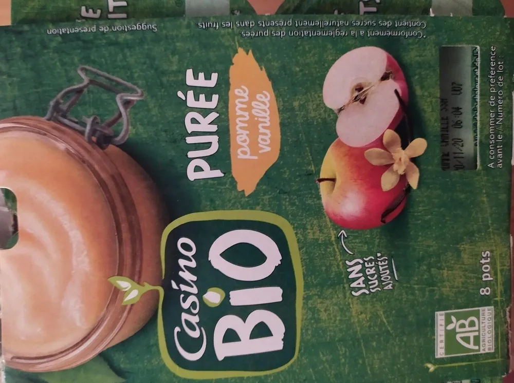 Purée pomme vanille