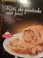 Rôti de pintade cuit farci