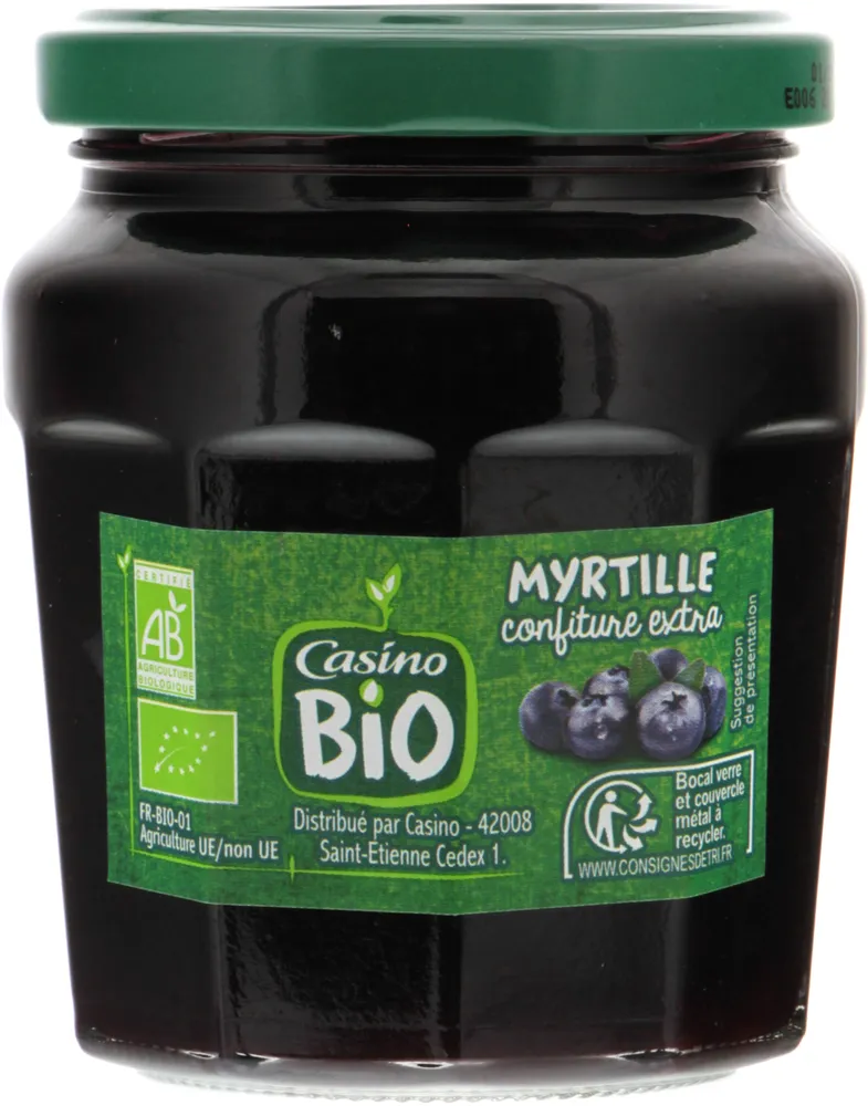 Confiture extra Myrtille Bio