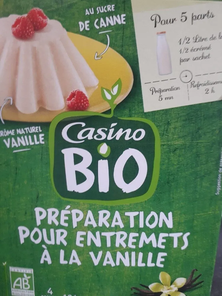 Préparation pour entremets a la vanille bio
