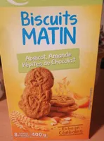 Biscuit matin abricot, amande, pépite de chocolat