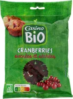 Cranberries sucrées séchées issues de l'agriculture biologique