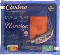 Saumon  fumé élevé en  Norvège