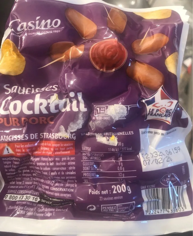 Saucisses Cocktail pur porc