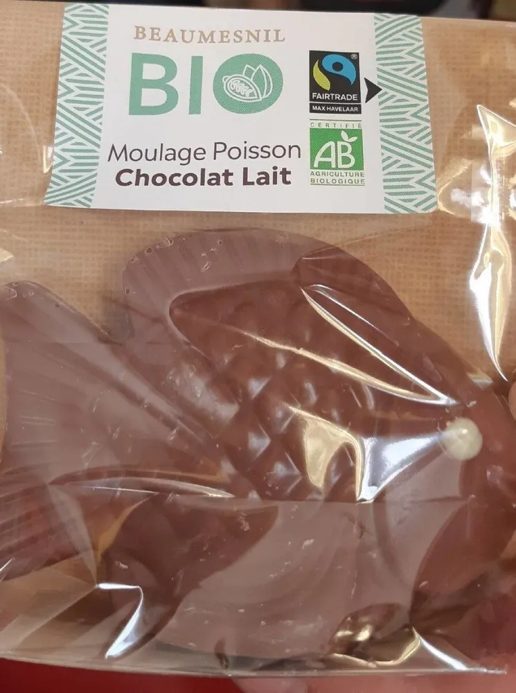 Moulage poisson chocolat au lait