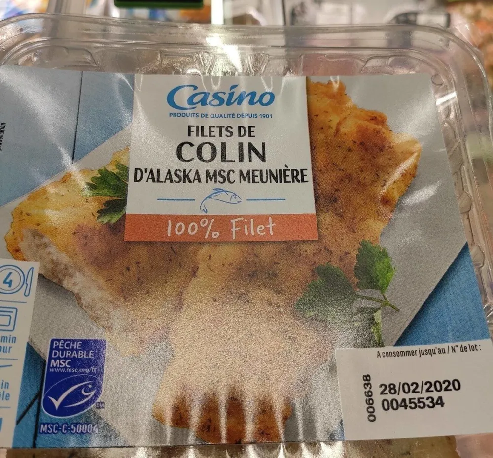 100% Filets de Colin d'Alaska - Meunière