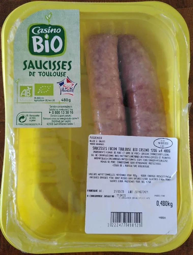 Saucisses de toulouse