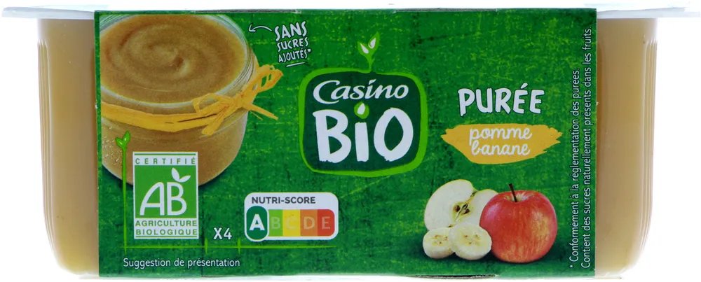 Purée pomme banane SSA Bio