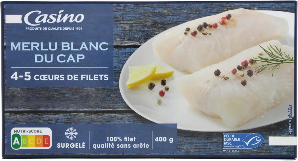 Cœurs de filets de merlu blanc du Cap