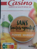 Purée de pommes et de mangues sans sucres ajoutés